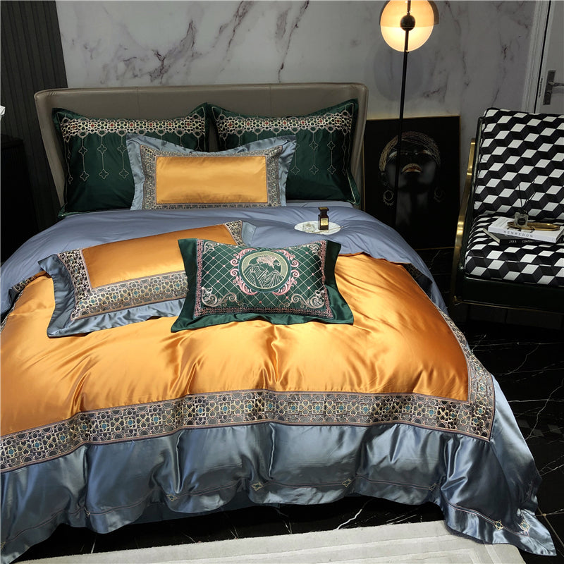 Helen Salomie Luxury Egyptian Cotton Royal Embroidery Duvet Bedding Set - DARIYA HOME