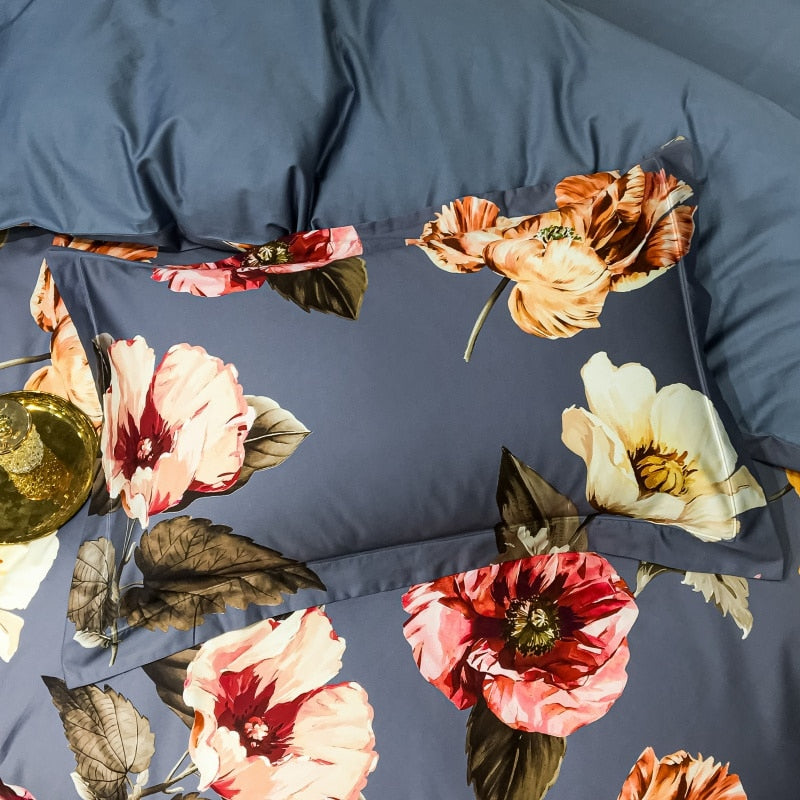 Brigitte Floral Egyptian Cotton Bedding Set - DARIYA HOME