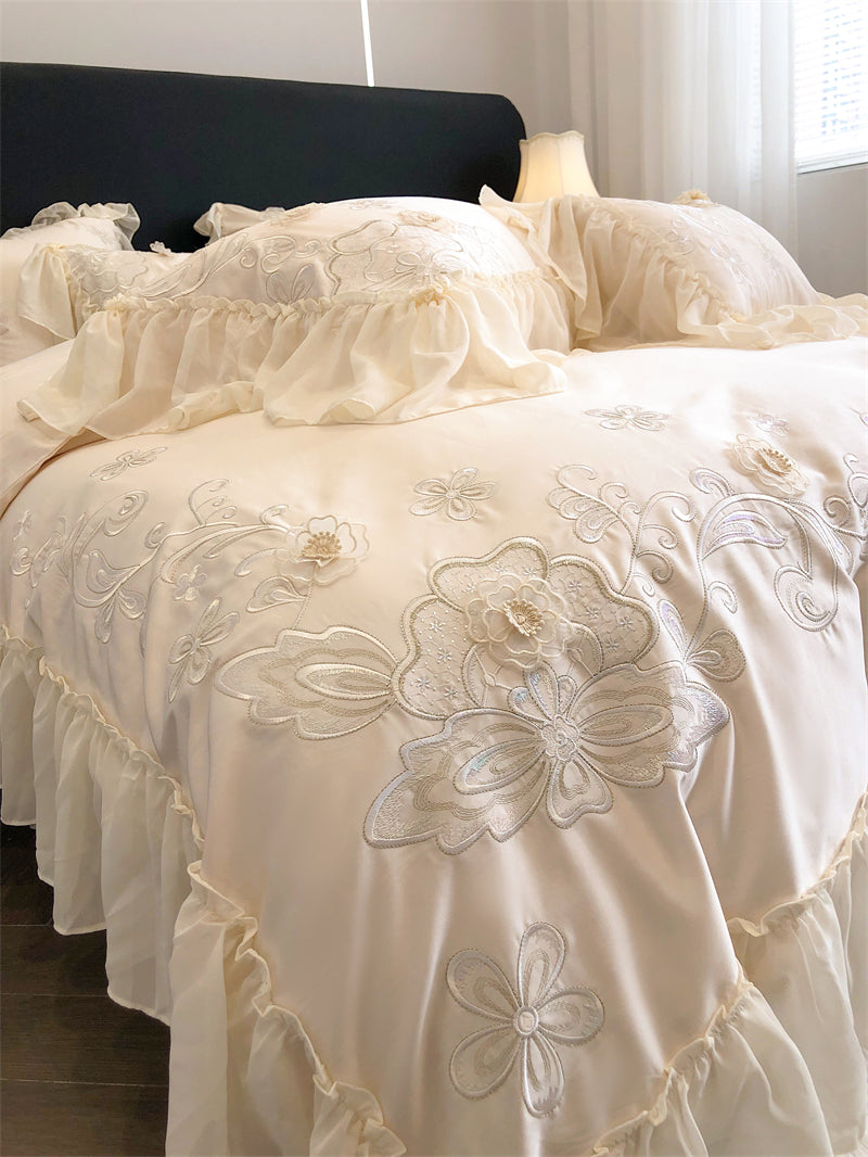 Farah Rodeo Dust Luxury 1000TC Egyptian Cotton Royal Embroidery Duvet Bedding Set - DARIYA HOME