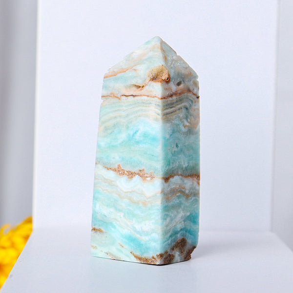 Natural Caribbean Calcite Crystal Luxury Home Decoration