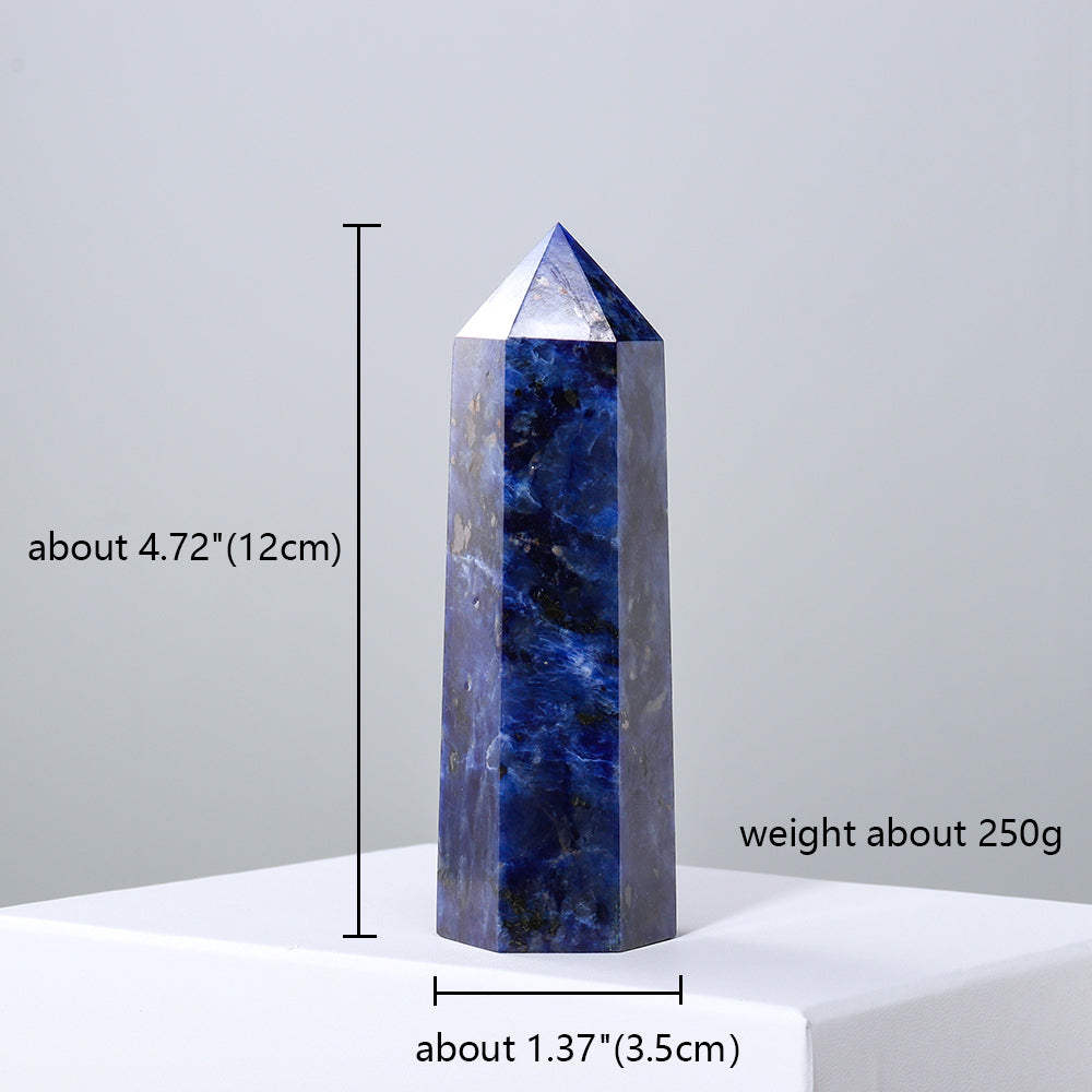 Natural Sodalite Crystal Point Luxury Home Decoration