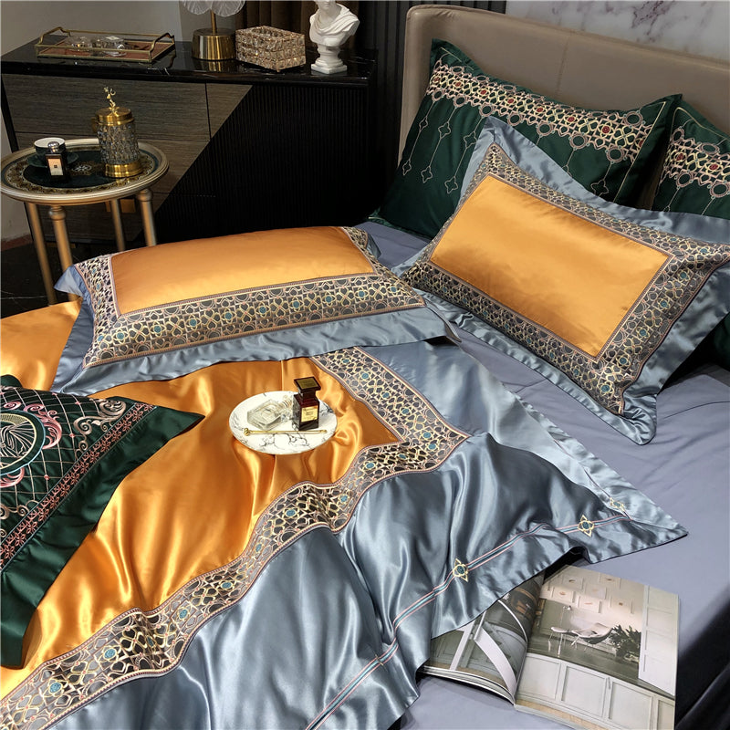 Helen Salomie Luxury Egyptian Cotton Royal Embroidery Duvet Bedding Set - DARIYA HOME