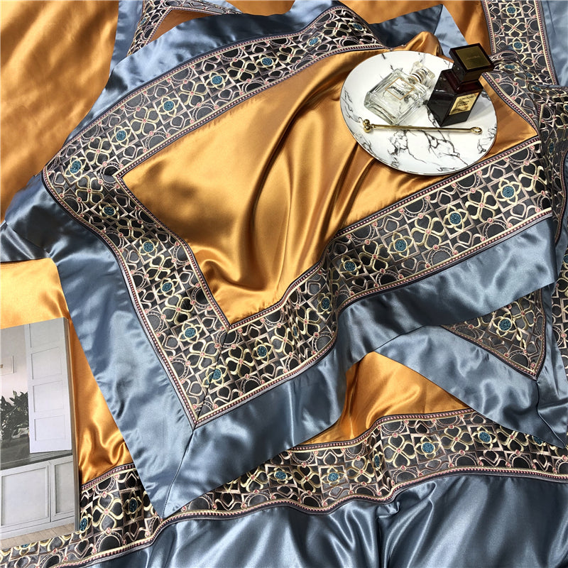 Helen Salomie Luxury Egyptian Cotton Royal Embroidery Duvet Bedding Set - DARIYA HOME