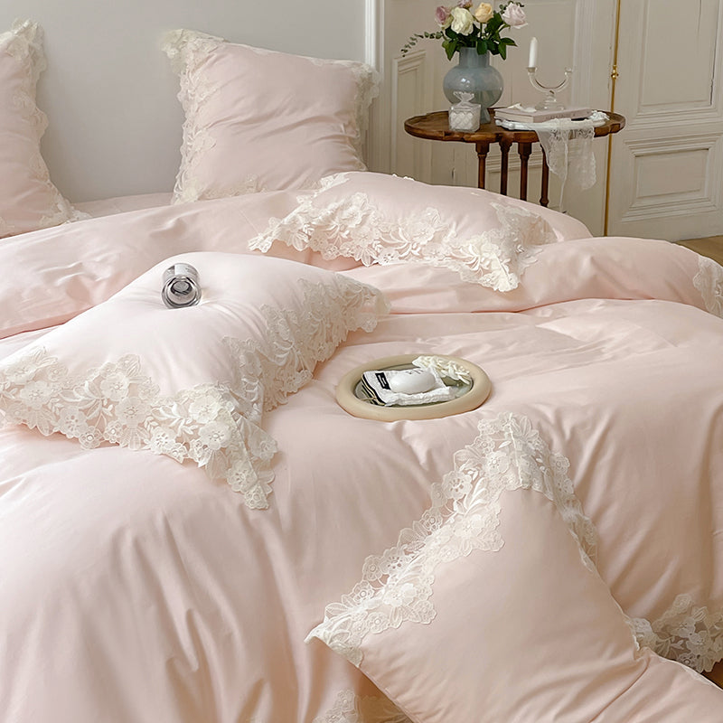 Erin Flowers Coral 1000TC Egyptian Cotton Luxury Duvet Bedding Set - DARIYA HOME