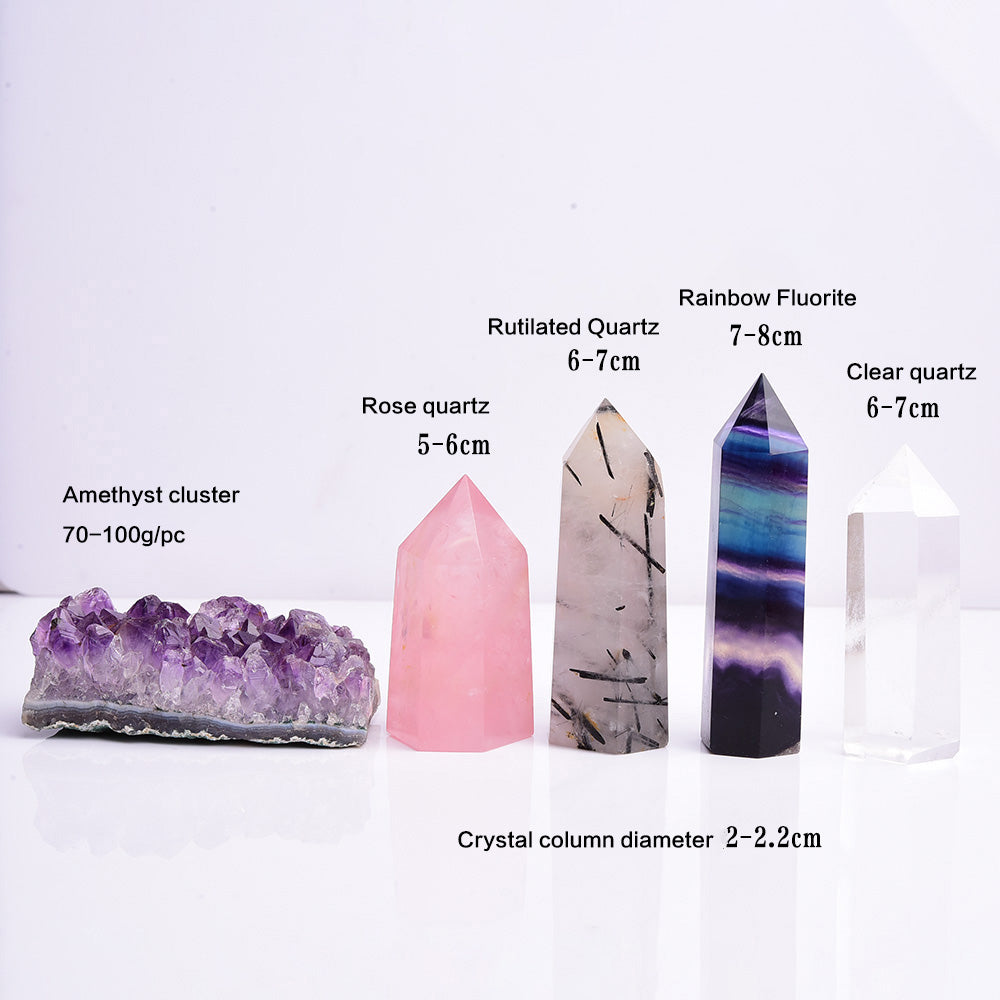 Natural Crystal Gemstone Luxury Home Collection Gift Box