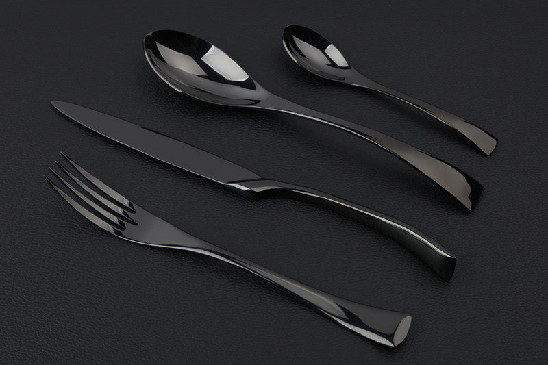 Valea Black Cutlery Set - DARIYA HOME