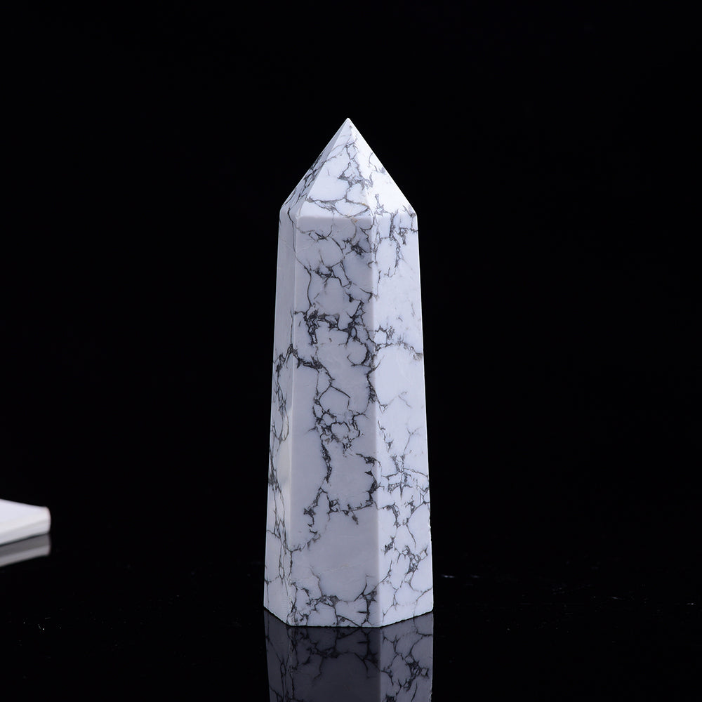 Howlith Crystal Point Luxus-Heimdekoration