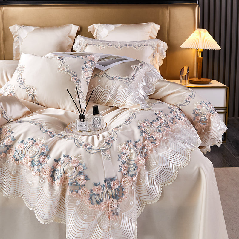 Layal Malta Luxury Satin 1200TC Egyptian Cotton Duvet Bedding Set - DARIYA HOME