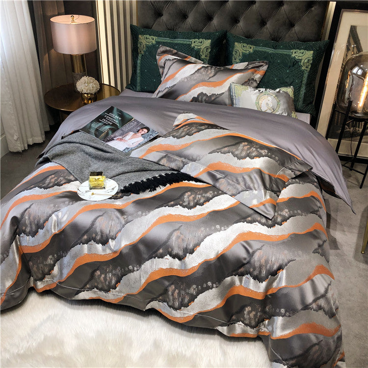 Eleonore Artistic 1000TC Satin Jacquard Egyptian Cotton Royal Duvet Bedding Set - DARIYA HOME