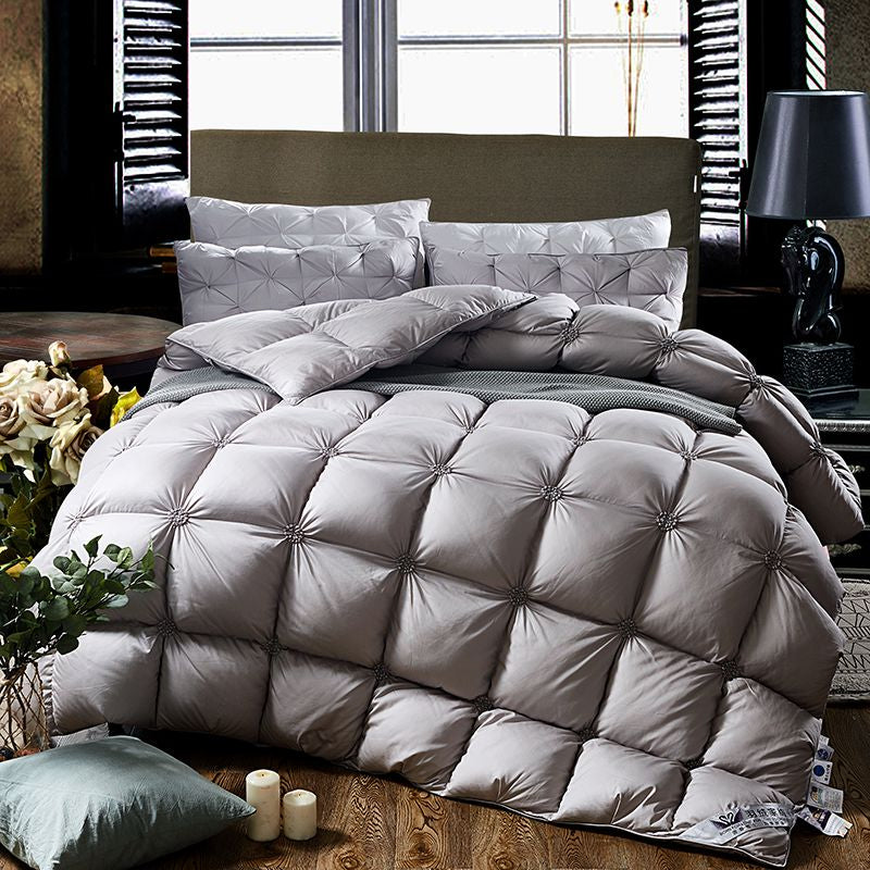 Saraya Shady Lady Premium Quilted Cotton Goose Down All Seasons Luxury Comforter - DARIYA HOME