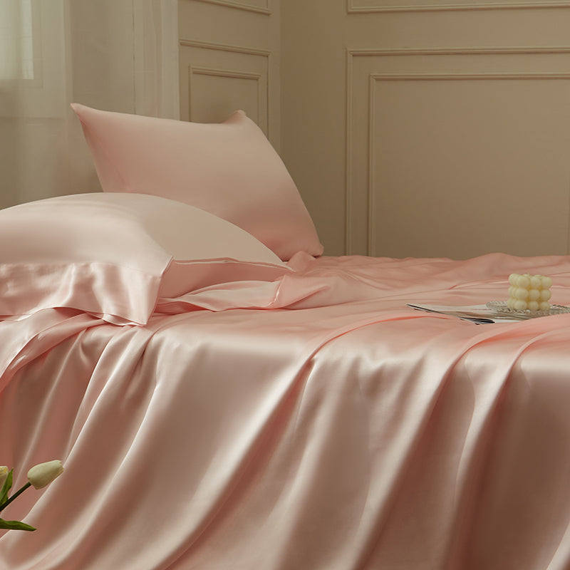 Thana Cameo Pink Mulberry Silk Luxury Bedding Set - DARIYA HOME