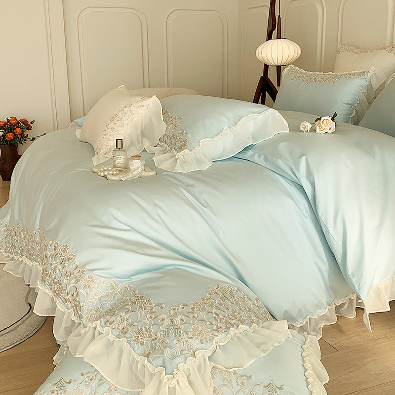 Ariana Tasman Egyptian Cotton Embroidered Royal Duvet Bedding Set - DARIYA HOME