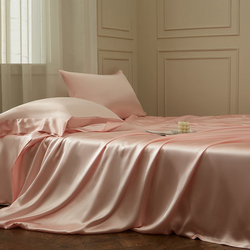 Thana Cameo Pink Mulberry Silk Luxury Bedding Set - DARIYA HOME