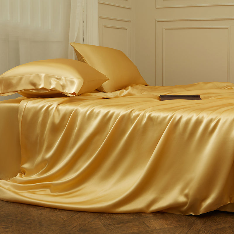 Thana Apache Mulberry Silk Luxury Bedding Set - DARIYA HOME