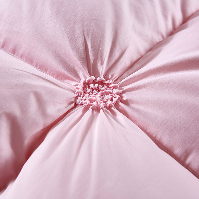 Saraya Careys Pink Premium Quilted Cotton Goose Down All Seasons Luxury Comforter - DARIYA HOME