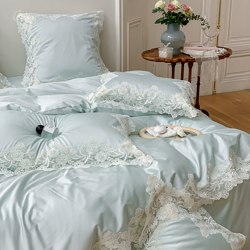 Erin Flowers Sky 1000TC Egyptian Cotton Luxury Duvet Bedding Set - DARIYA HOME