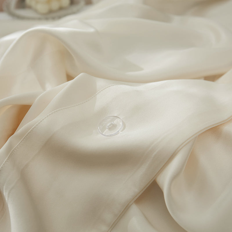 Thana Cararra White Mulberry Silk Luxury Bedding Set - DARIYA HOME