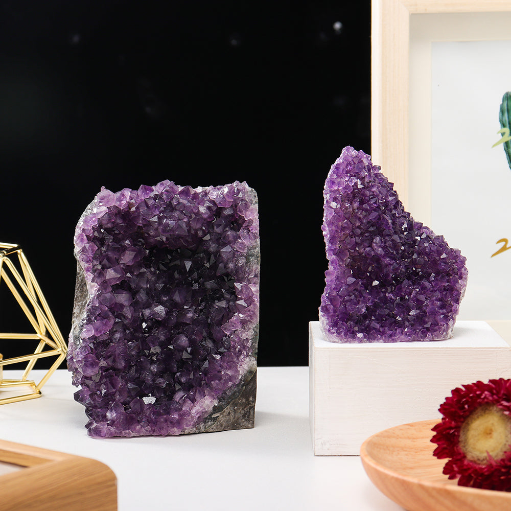 Natural Amethyst Cluster Crystal Stone Luxury Home Decor