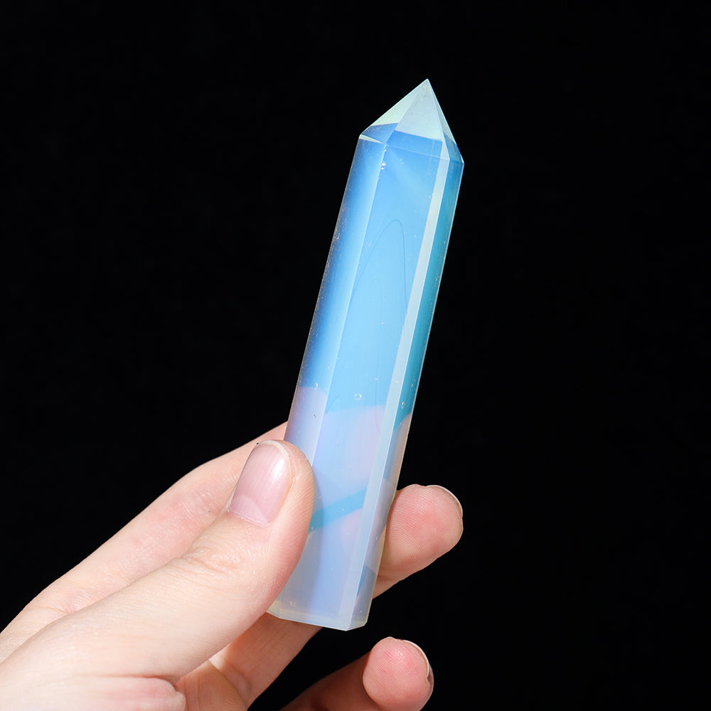 Natural Opal Crystal Point Handcrafted Obelisk